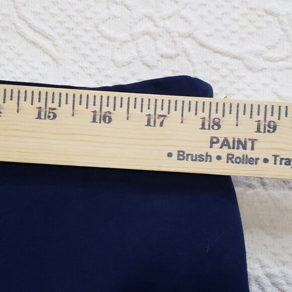 Lauren Ralph Lauren Leggings Women's Size Large Navy Blue Side Zip Stretch Pants - Picture 5 of 6